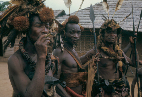Titled Kuba soldiers known as Iyol, Bungamba village, Congo, 1970. Photo: Eliot Elisofon