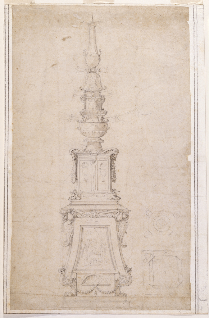 Drawing, Design for a Candelabrum, 1520-30