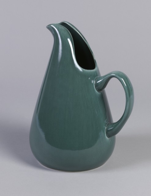 Green ceramic vase