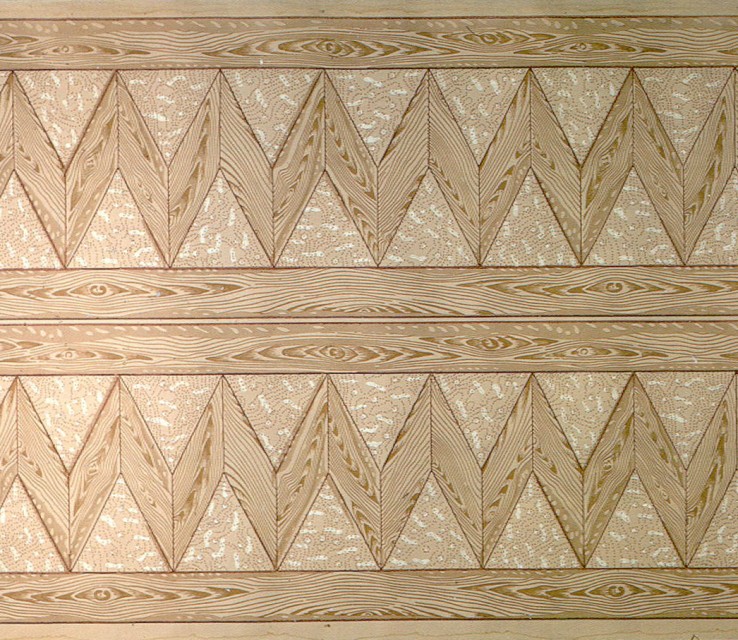 patterned paper for the floor to resemble wood
