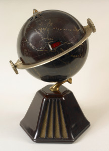 dark brown world globe