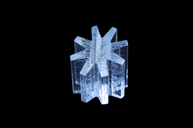 8 pointed star glass trophy