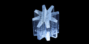 8 pointed star glass trophy