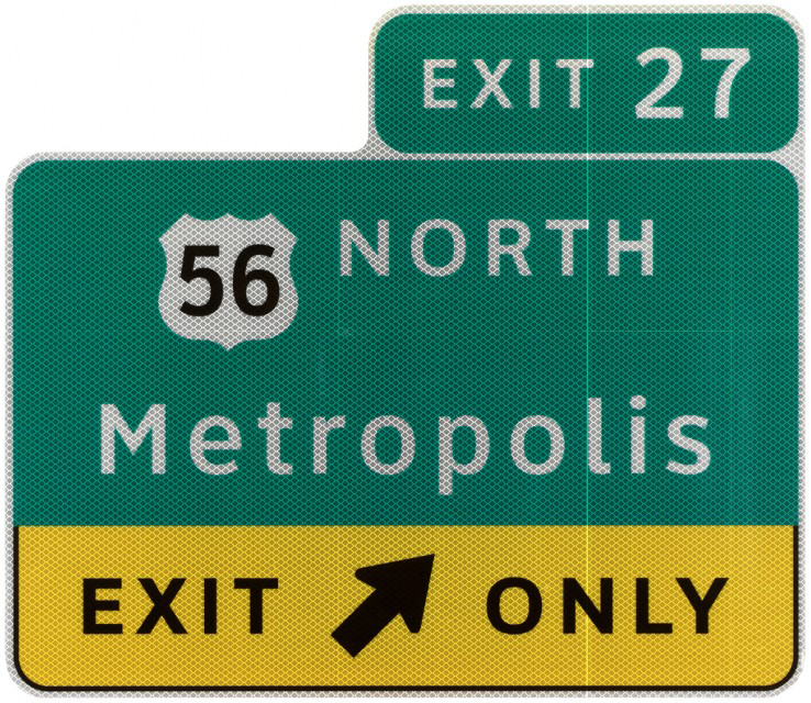 HIGHWAY EXIT SIGN