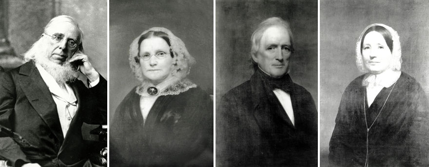 very old black and white portraits of elegant looking older white folks.