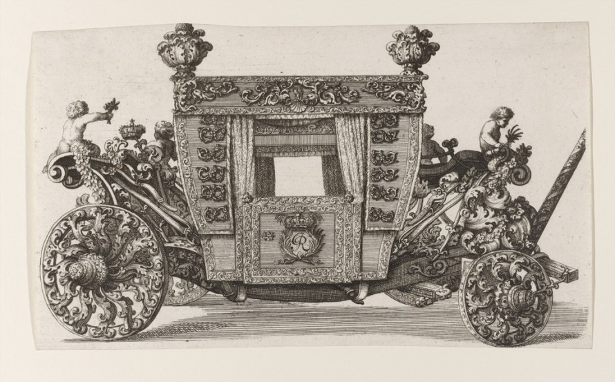 Print of a carriage drawing