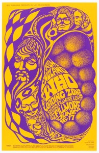 purple and yellow the who concert poster