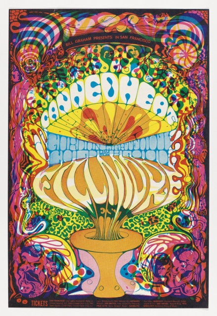 psychedelic poster with words canned heart
