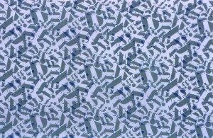 light blue background with dark gray repeating pattern of the word "it"