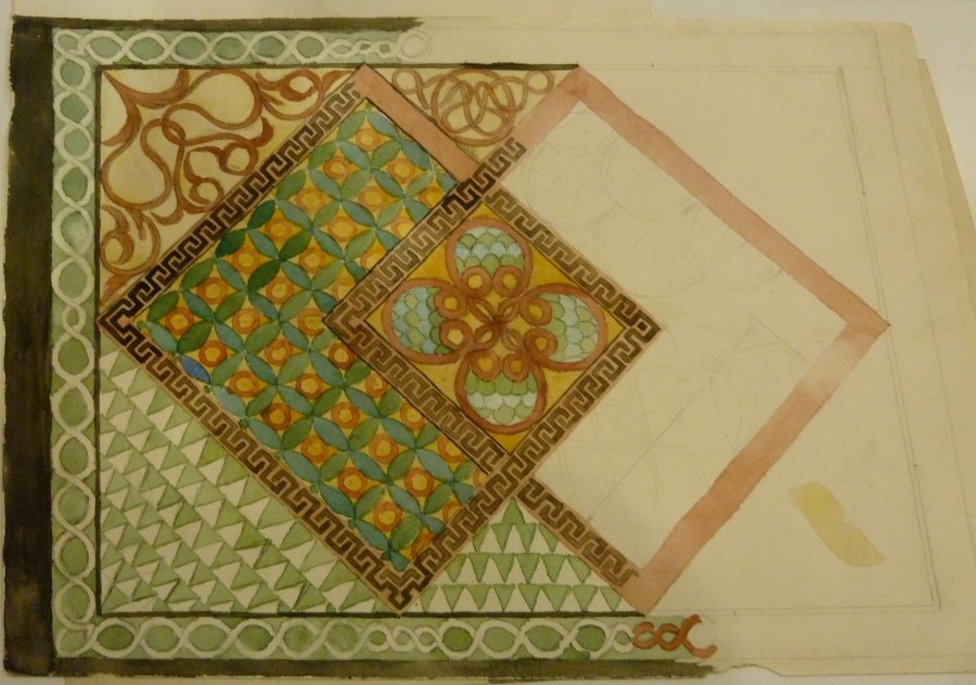 Design watercolor, Courtesy of Cooper Union Library