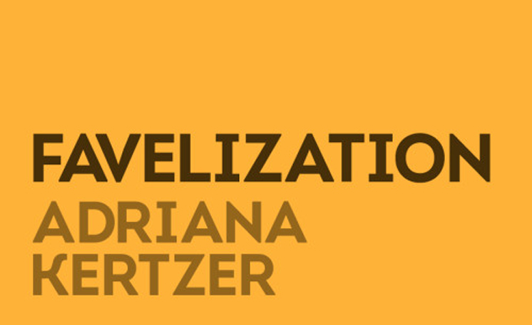 Book cover for Favelization. Orange background with simple typography.