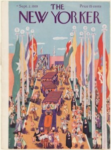 The car-train is seen going down the midway, among a throng of visitors.