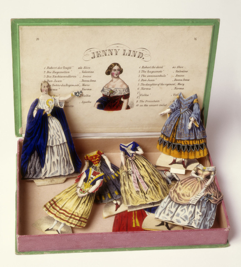 Box, Jenny Lind Paper Doll Set, ca. 1850