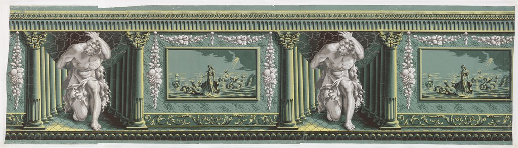Dado, France, 1810–15. Block-printed on handmade paper. Gift of Teresa Kilham, 1955-86-2