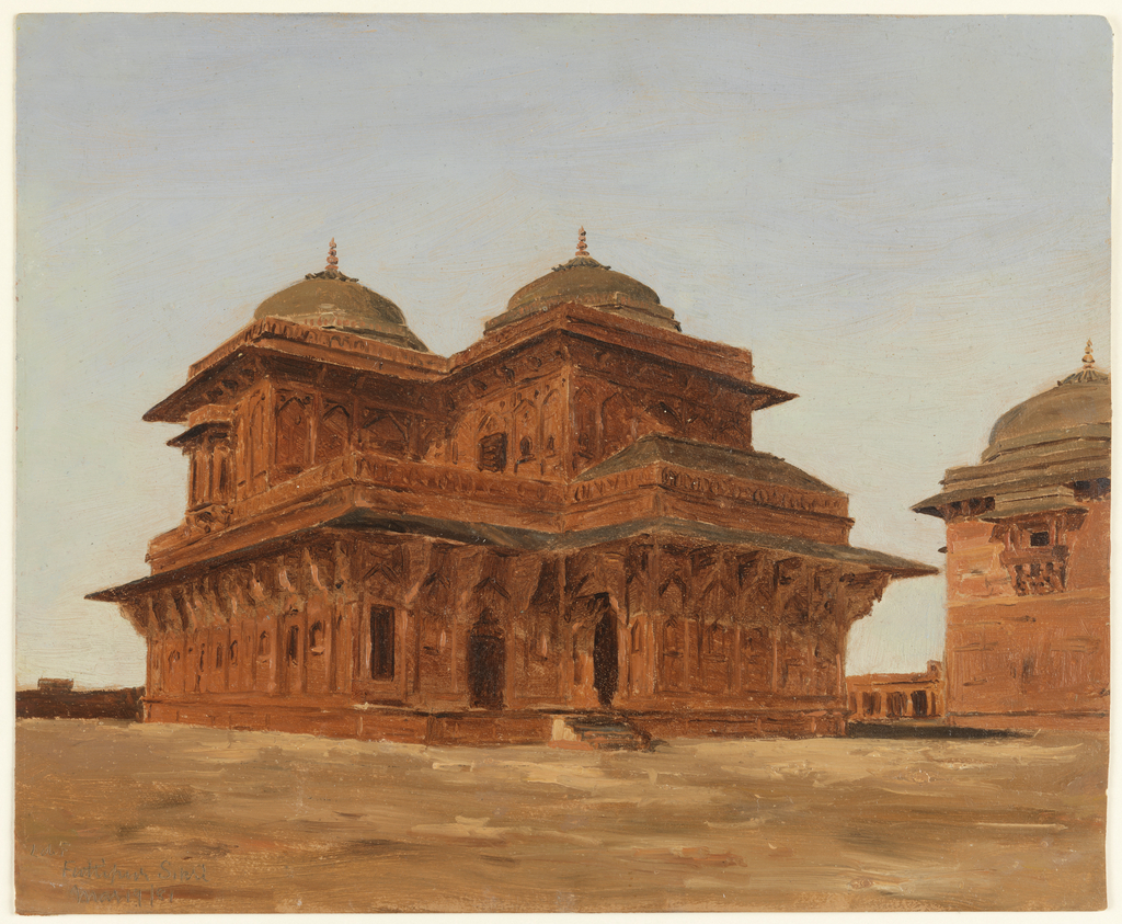 Drawing, "Fatehpur Sikri" Birbal's Palace, India, March 19, 1881. Lockwood de Forest. Gifted by a Private Santa Barbara Collector, courtesy of Sullivan Goss - An American Art Gallery, 2013-38-2