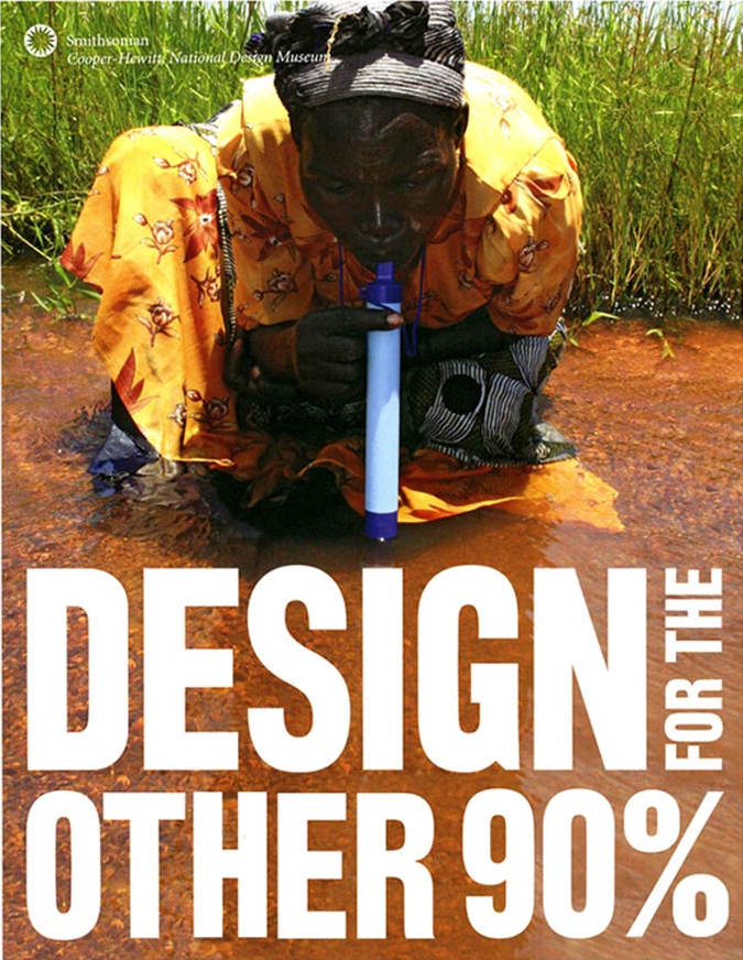 book cover showing the title in bold capital letters and a photo of a dark skinned woman in traditional dress drinking river water through a thick plastic straw.
