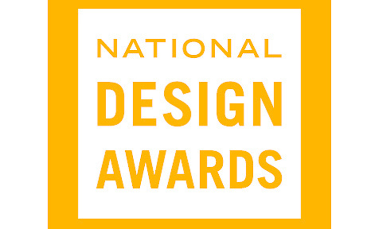NDA Logo of a yellow square with the words National Design Awards