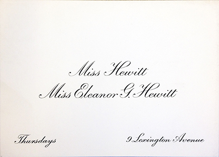 basic white card with elegant italicized script