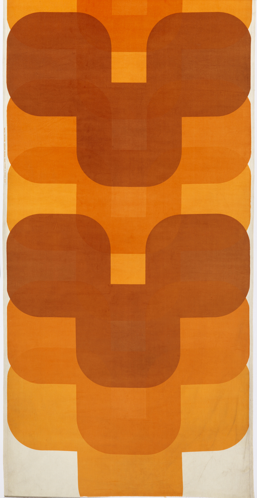 Textile, Motus, 1970; Gaetano Pesce for Expansion; Screen printed cotton velvet; Gift of The Lake St. Louis Historical Society, 2001-30-1