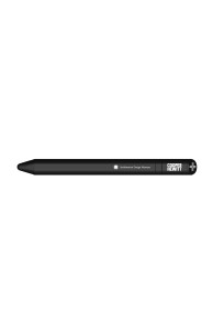A sleek black pen stylus with Smithsonian and Cooper Hewitt logos in white.