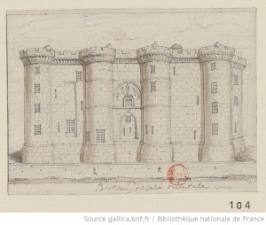 View of the Eastern face of Bastille Prison
