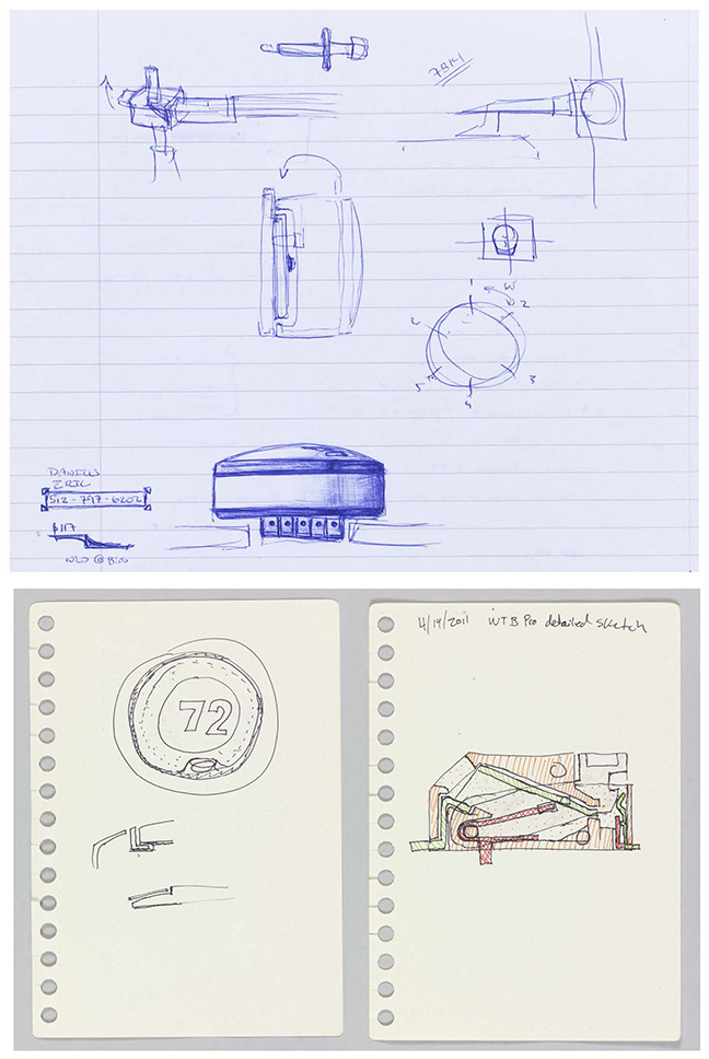 Preparatory drawings for Nest Learning Thermostat