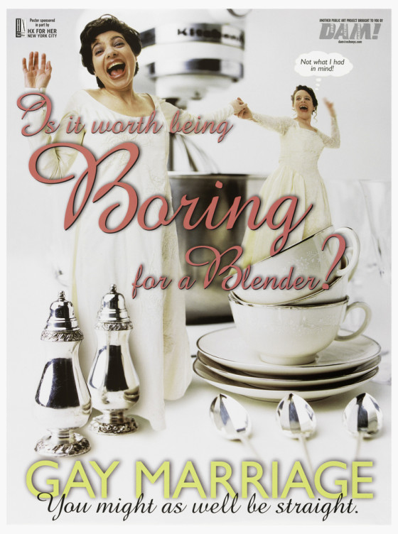 Posters of gay marriage