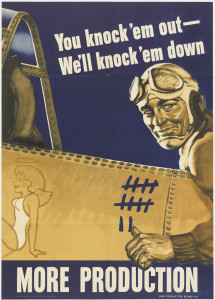 Man making a talley, war propaganda poster
