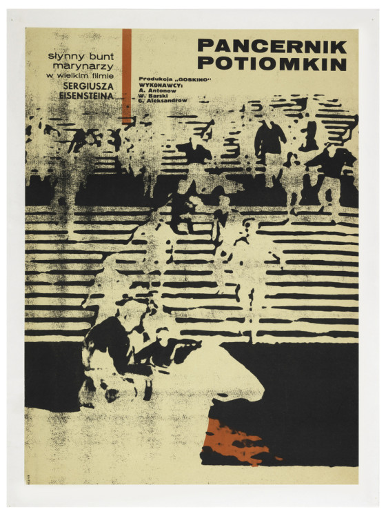 Poster, Pancernik Potiomkin [Battleship Potemkin], 1967. Designed by Stanislaw Zamecznik. Offset lithograph. 78.2 × 56.4 cm (30 13/16 × 22 3/16 in.). Gift of Sara and Marc Benda, 2010-21-27.