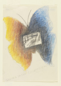 Drawing for Spring in the Country, 1935. Edward McKnight Kauffer for Transport for London (London, England). Crayon, graphite. 16.5 × 11.9 cm (6 1/2 × 4 11/16 in.). Gift of Mrs. E. McKnight Kauffer, 1963-39-512.