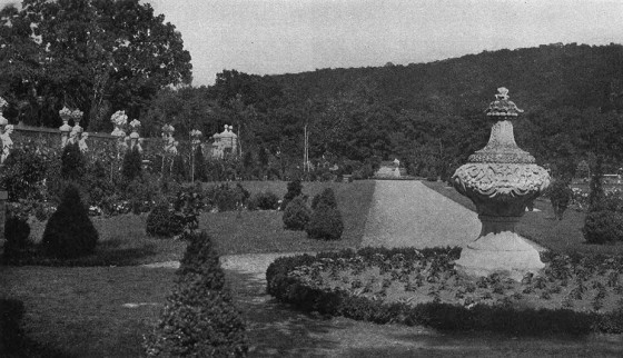 A Venetian garden ornament made of Istrian stone.