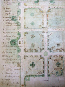 Plan of Ringwood’s Italian sunken garden, ca. 1900.