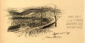 Illustration from the 1884-1890 guestbook.