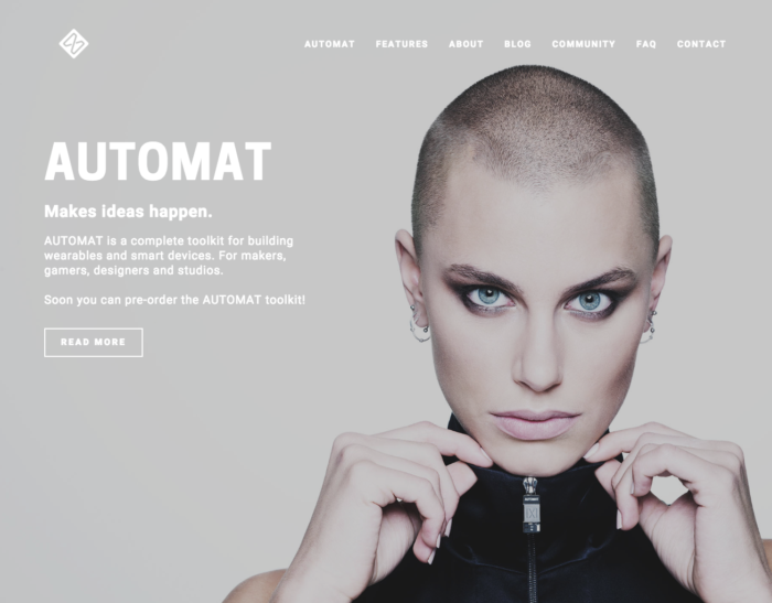 Image of AUTOMAT Website Home page