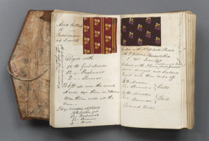 book with textile samples