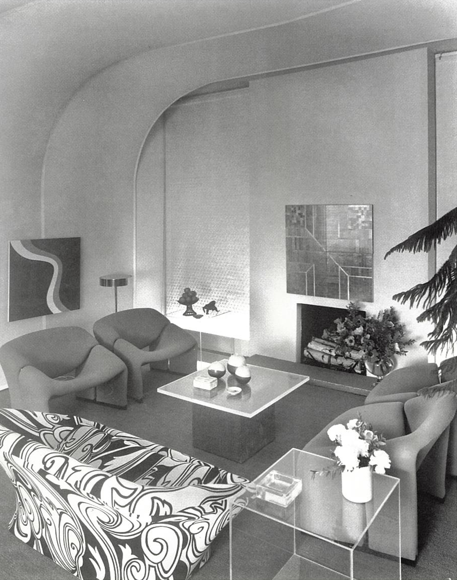 Jack Lenor Larsen's apartment, 1968