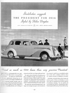 Fortune Magazine Studebaker advertisement, Vol. 13, no.1. Jan. 1936.