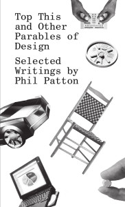 book cover with floating images of coffee cup lid, car, chair, and laptop computer