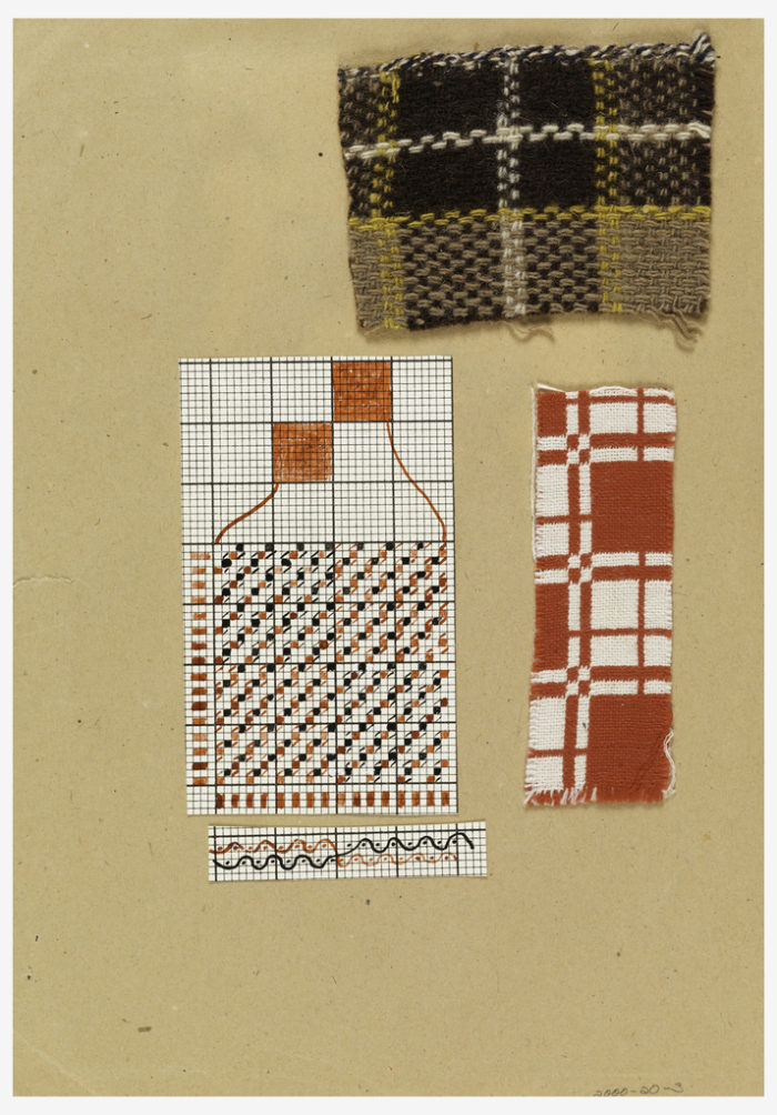 Samples And Charts (Germany), ca. 1930; Designed by Margarete Willers (German, 1883–1977); paper, cotton, wool; H x W: 30 x 21 cm (11 13/16 x 8 1/4 in.); Gift of Elaine Lustig Cohen; 2000-20-3