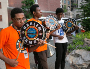 Photo of Harlem Samba performing at Cocktails at Cooper Hewitt in 2016. Click link to the left to purchase tickets.