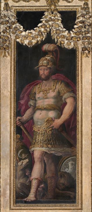 Giorgio Vasari, Cosimo I de' Medici as Augustus, c. 1555–62, fresco in the Sala di Leone X, Palazzo Vecchio, Florence