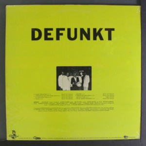 Back cover of Defunkt's eponymous 1980 release