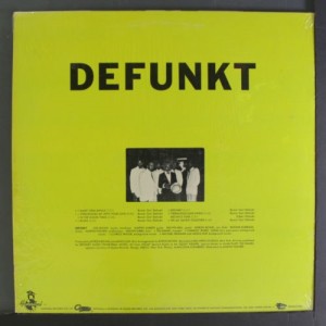 Back cover of Defunkt's eponymous 1980 release