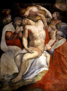 Francesco Salviati, Deposition, 1550. Markgrafen Chapel, Santa Maria dell' Anima, Rome
