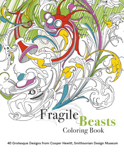 book cover with colorful Renaissance monsters