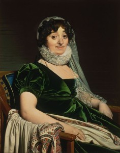 Countess sits with Kashmir shawl.