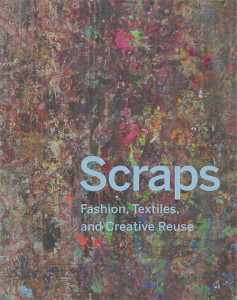 book cover with dyed background and blue lettering