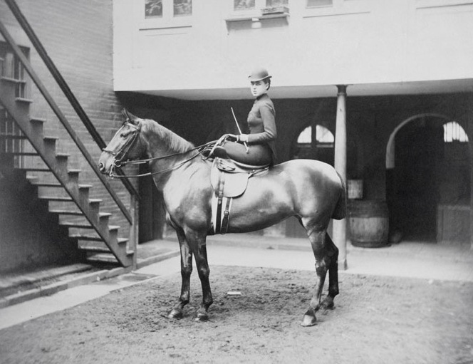 woman on a horse