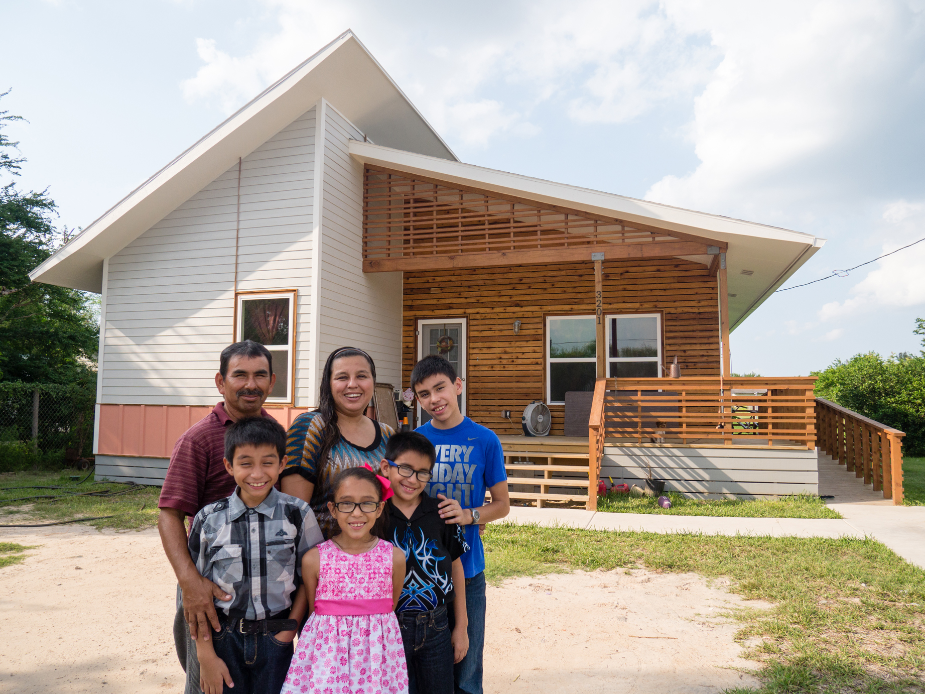 family with house