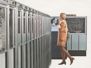 Promotional image of the UNIVAC 1108 II. Full catalog PDF
